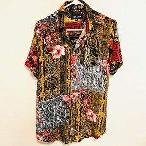 Reason Viscose Mens Top Size Medium